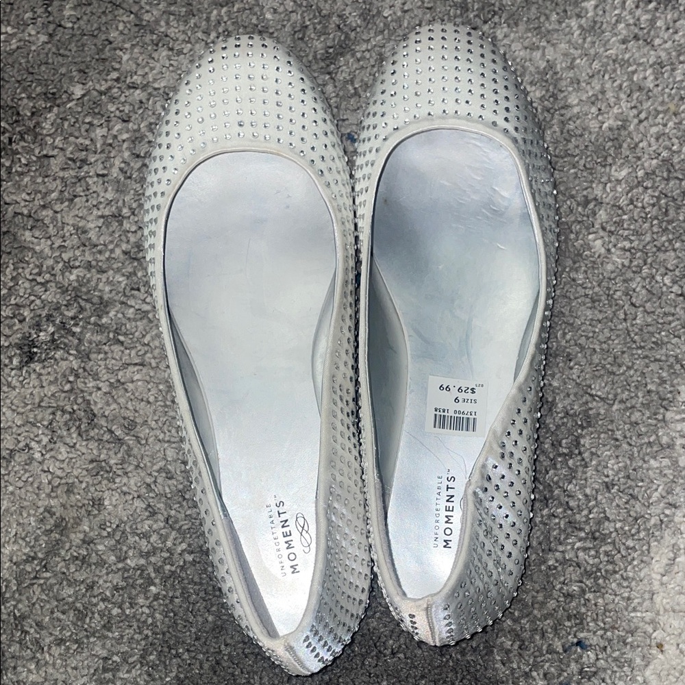 White Studded Flats by LifeStride Moments